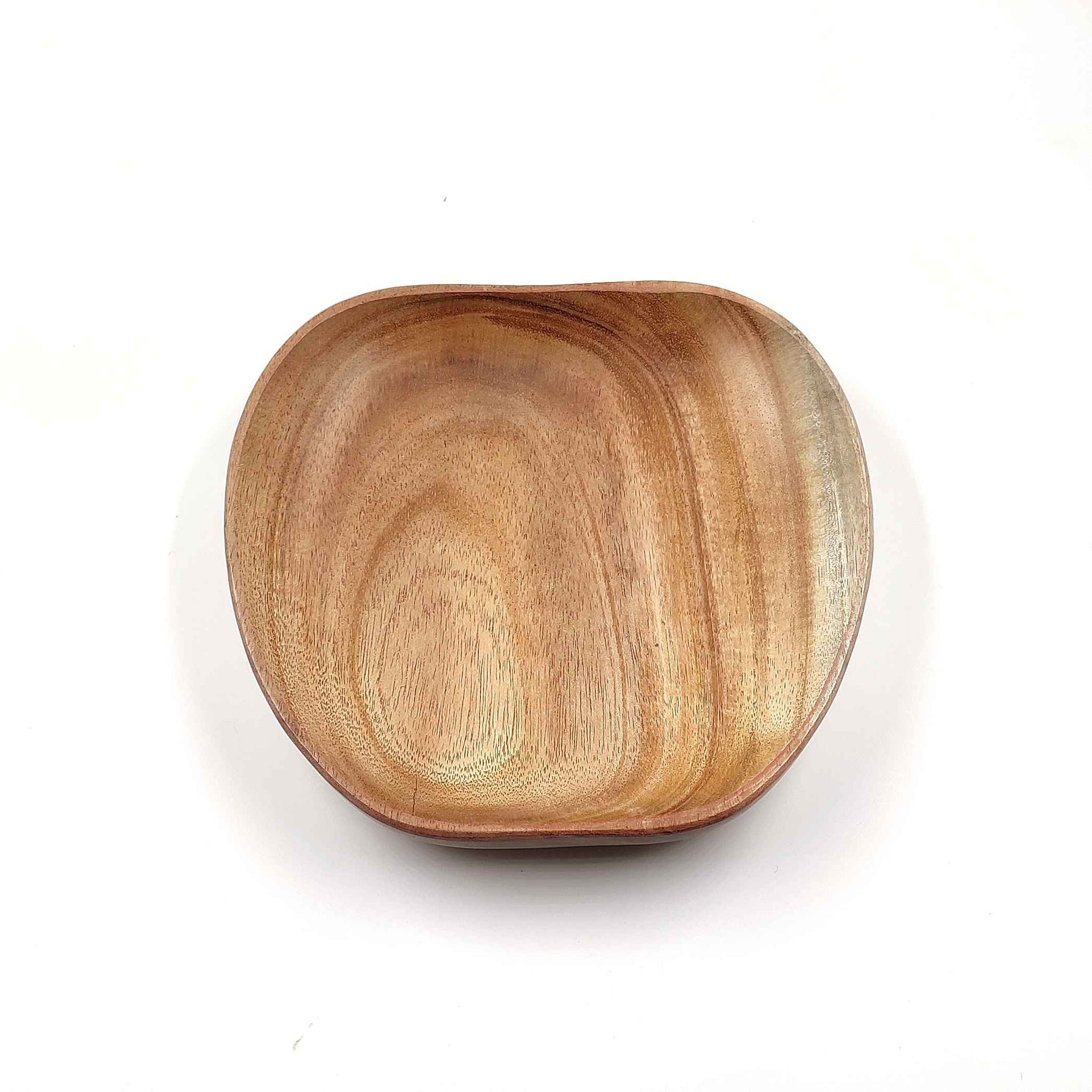 Wooden Mahogany Apple Shaped Platter