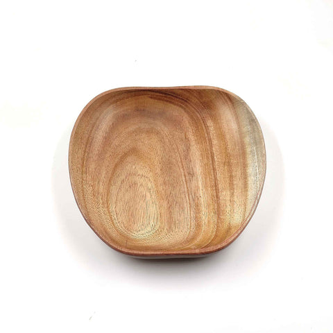 Wooden Mahogany Apple Shaped Platter