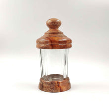 Wooden Table Glass jars - Set of 2