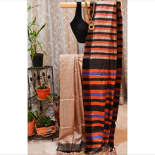 Maahika, Tussar silk saree with striped pallu