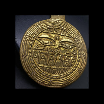 Dokra Short Necklace with Round Pendant and Earrings