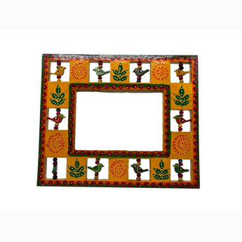 Handcarved Wooden Bird Photo Frame