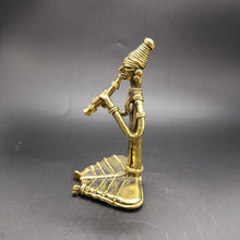 Dokra Sitting Musician with Flute