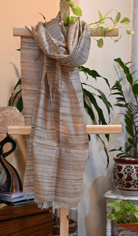 Natural Tussar silk weaved dupatta
