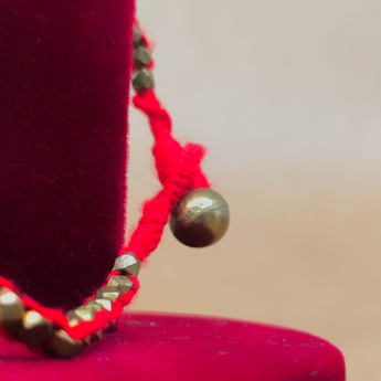Dokra Square Beads Anklet