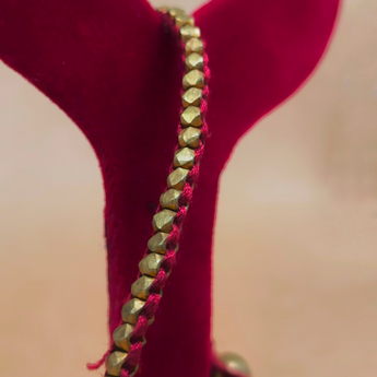 Dokra Square Beads Anklet