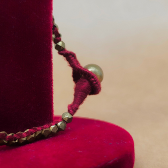 Dokra Square Beads Anklet