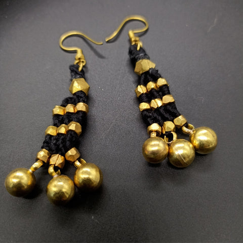 Dokra Gold Beads Earrings