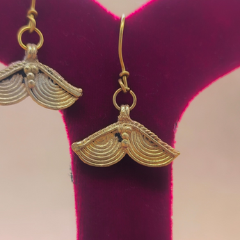 Dokra Spiral Leaves Earrings