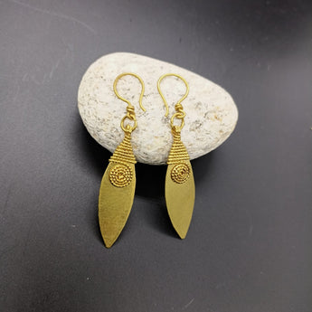 Dokra Leaf Earrings