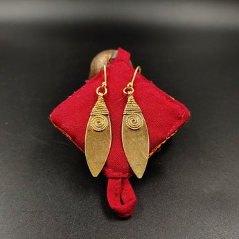 Dokra Leaf Earrings