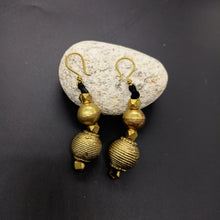 Dokra Grooved Bead Earrings