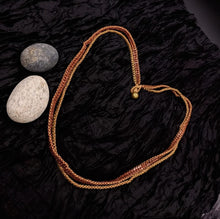 Dokra Golden and Copper Chain necklace