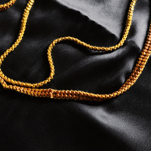 Dokra Golden and Copper Chain necklace