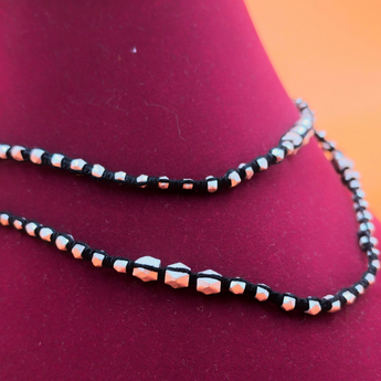 Dokra White Beads Long Necklace