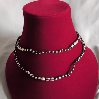 Dokra White Beads Long Necklace