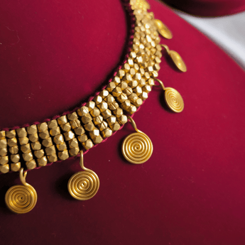 Dokra Choker With Earrings Set