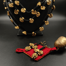 Dokra Cluster Beads Necklace and Earrings set