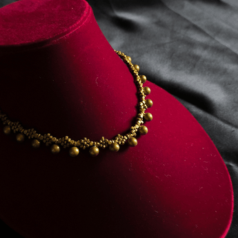 Dokra necklace with Golden Beads and Balls