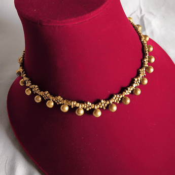 Dokra necklace with Golden Beads and Balls