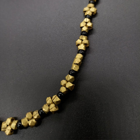 Dokra Necklace with Black Beads
