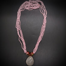Rose Quartz Necklace and Metal Beads