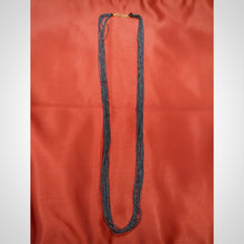 9 layered small grey beads necklace
