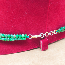 Green metal beads-layered Necklace