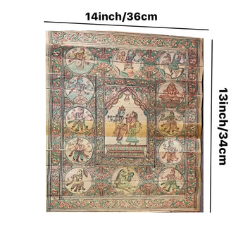 Talpatra painting of Dasha Avtar and Radha Krishna