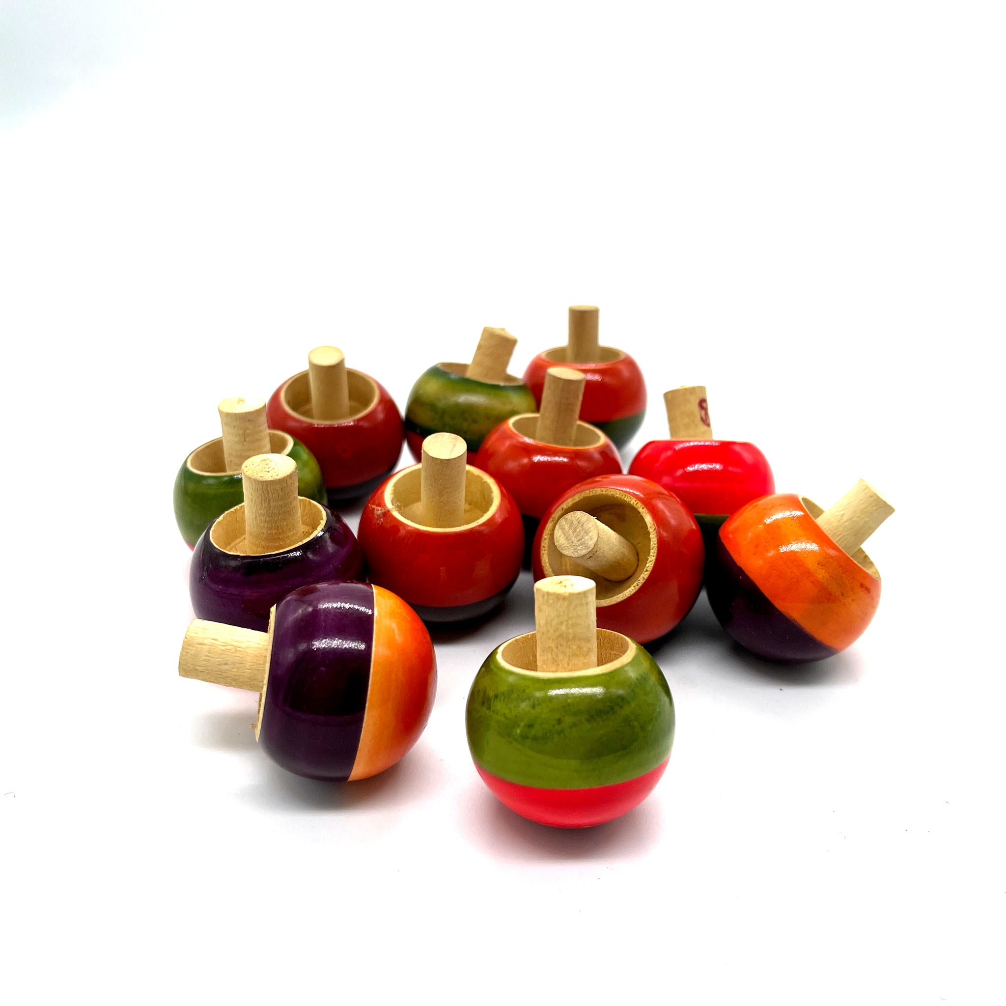 Wooden Tops (Set of 12)