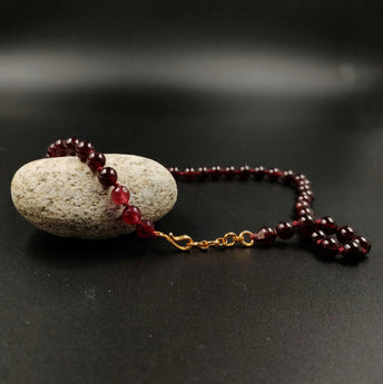 Garnet Necklace with small beads
