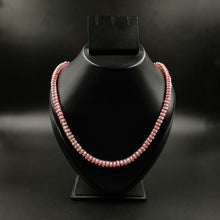 Garnet beads, 4 strands braided necklace