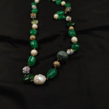 Jade and pearl necklace