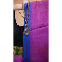 Abhiroopa, purple and blue linen saree