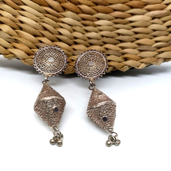 Silver Filigree Danglers with studs