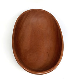 Neem wood oval shaped salad bowl