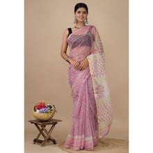 Pink Kota Doria saree