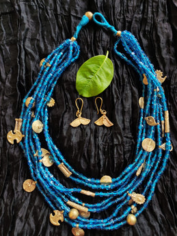Dokra Necklace and Earrings set - 8 Layers