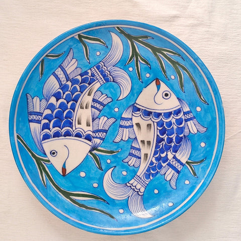 Blue Pottery Wall Plate