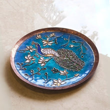 Copper enamel Mayur Wall Plate