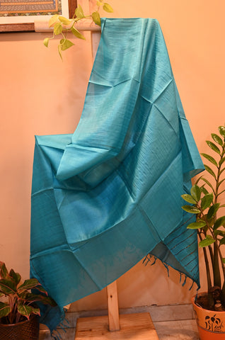 Tussar silk Dupatta with tassels on side borders