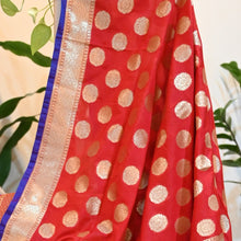 Benarasi red and gold dupatta