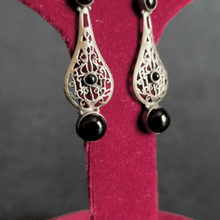 Banjara Danglers with black beads