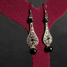 Banjara Danglers with black beads