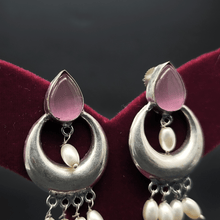 Banjara Chandbalis with Pink Stone Stud