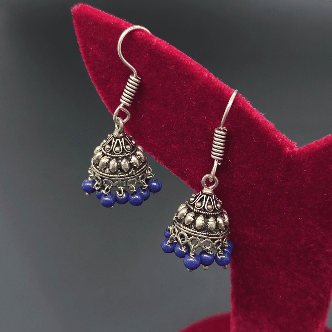 Banjara Jhumki with Blue Beads