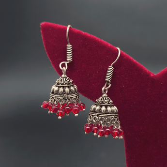 Banjara Jhumki with Red Beads