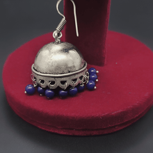 Banjara Jhumkas with Blue Beads