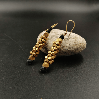 Dokra Cluster Beads Earrings