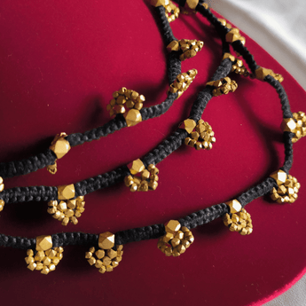 Dokra Necklace with Bead Clusters